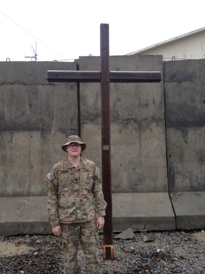 The LDS church doesn't have crosses on their churches. It's nothing against the cross but Jesus isn't there. He was resurrected. It was a little weird at first when Chad started wearing a cross on his uniform. Now that some people don't think we are Christians, I love see the cross on his uniform!